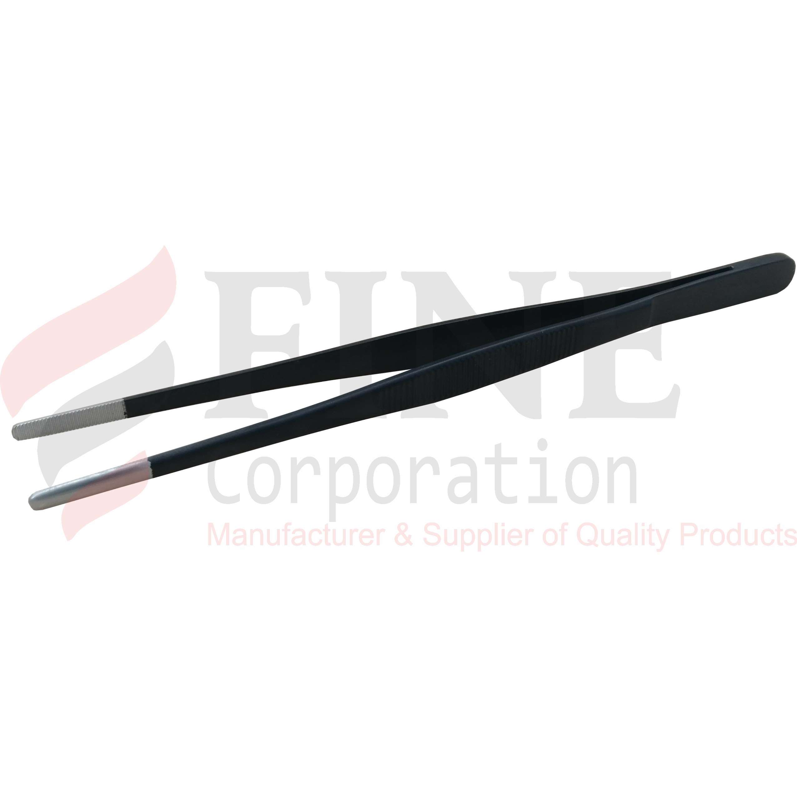 Chef Plating Tweezer Straight Black