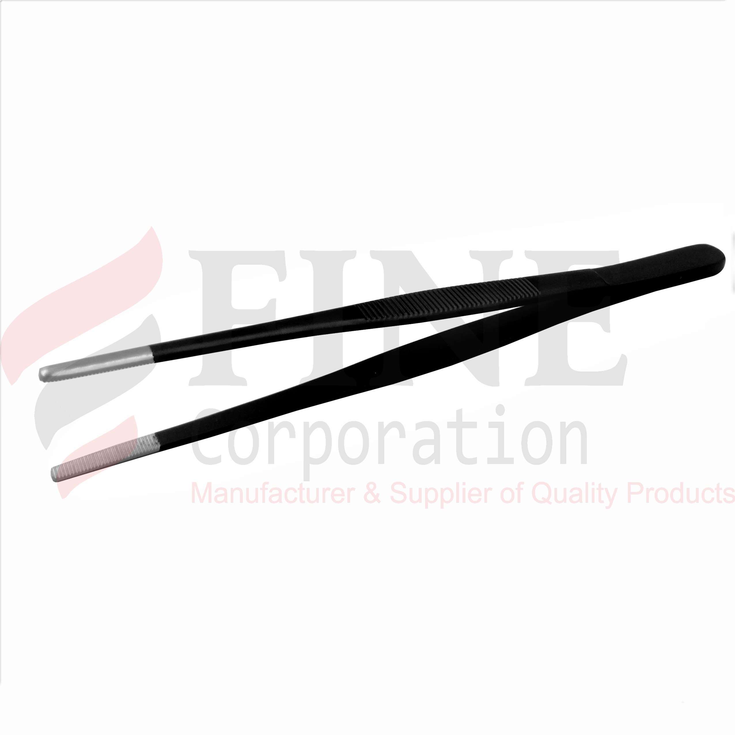 Chef Plating Tweezer Straight Black