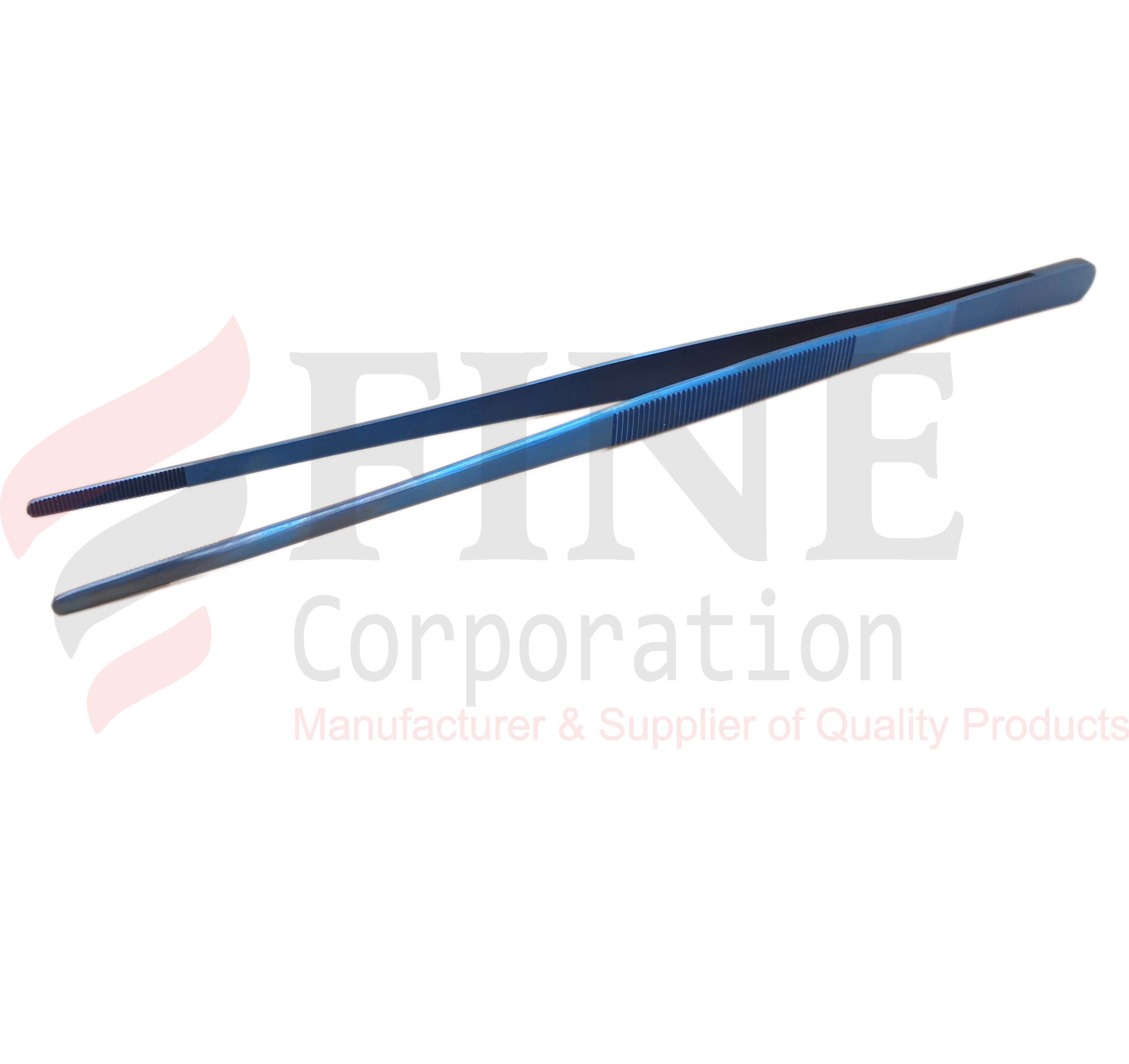 Chef Plating Tweezer Straight Blue