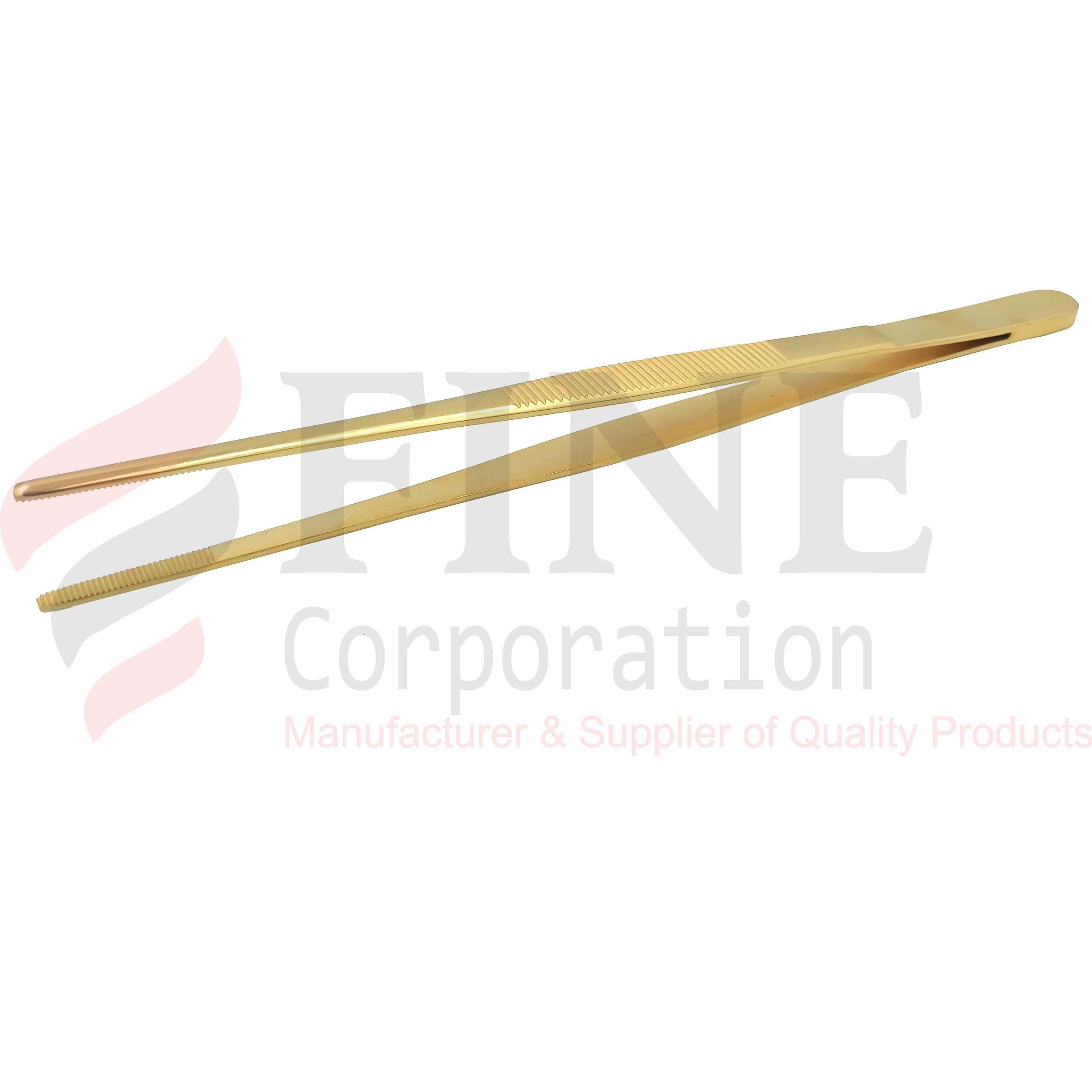 Chef Plating Tweezer Straight Gold