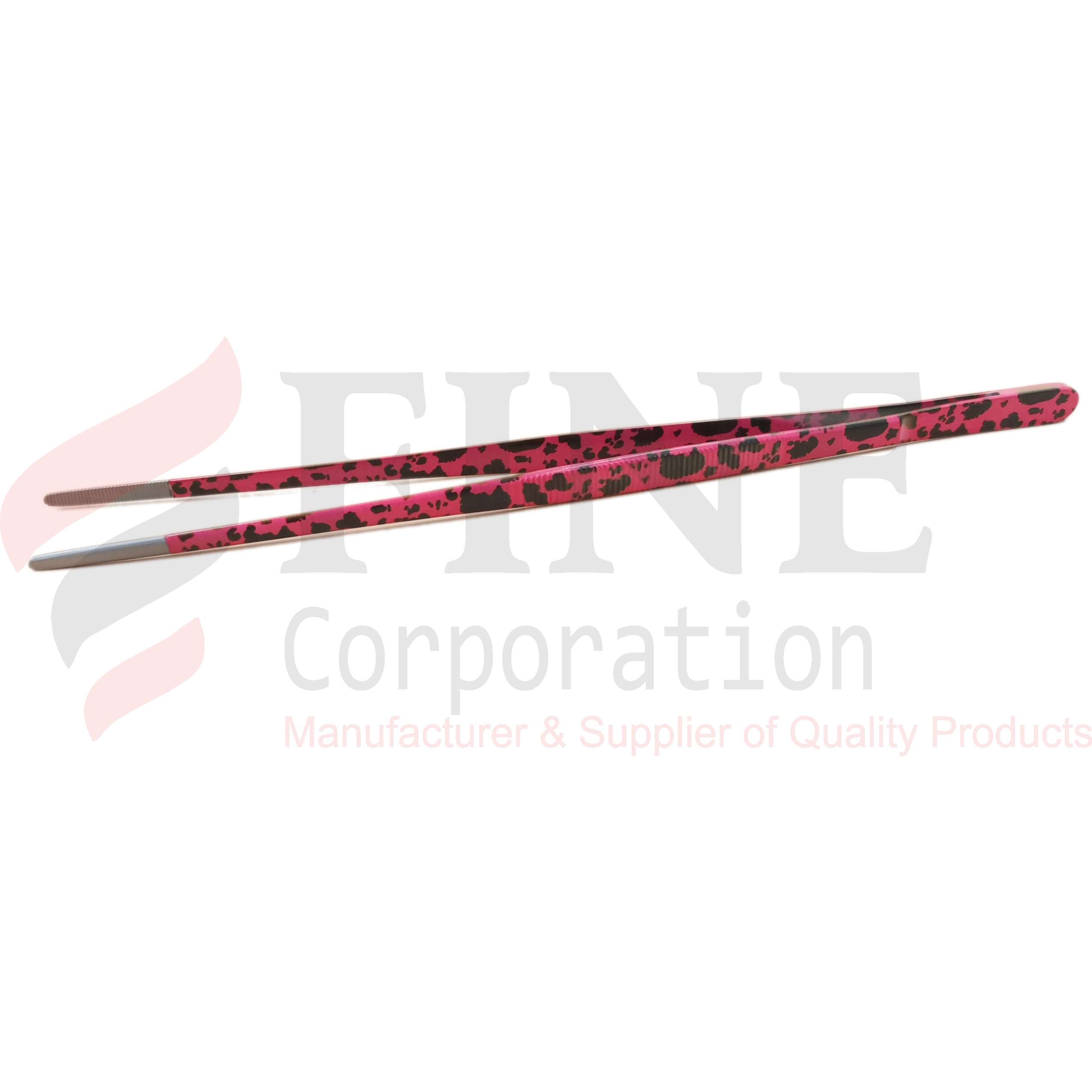 Chef Plating Tweezer Straight Pink-Black