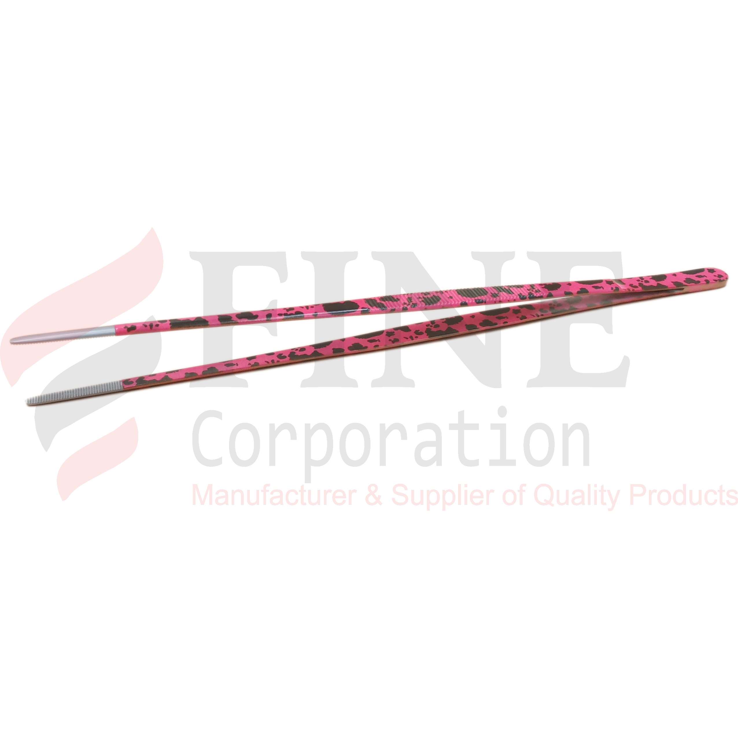 Chef Plating Tweezer Straight Pink-Black