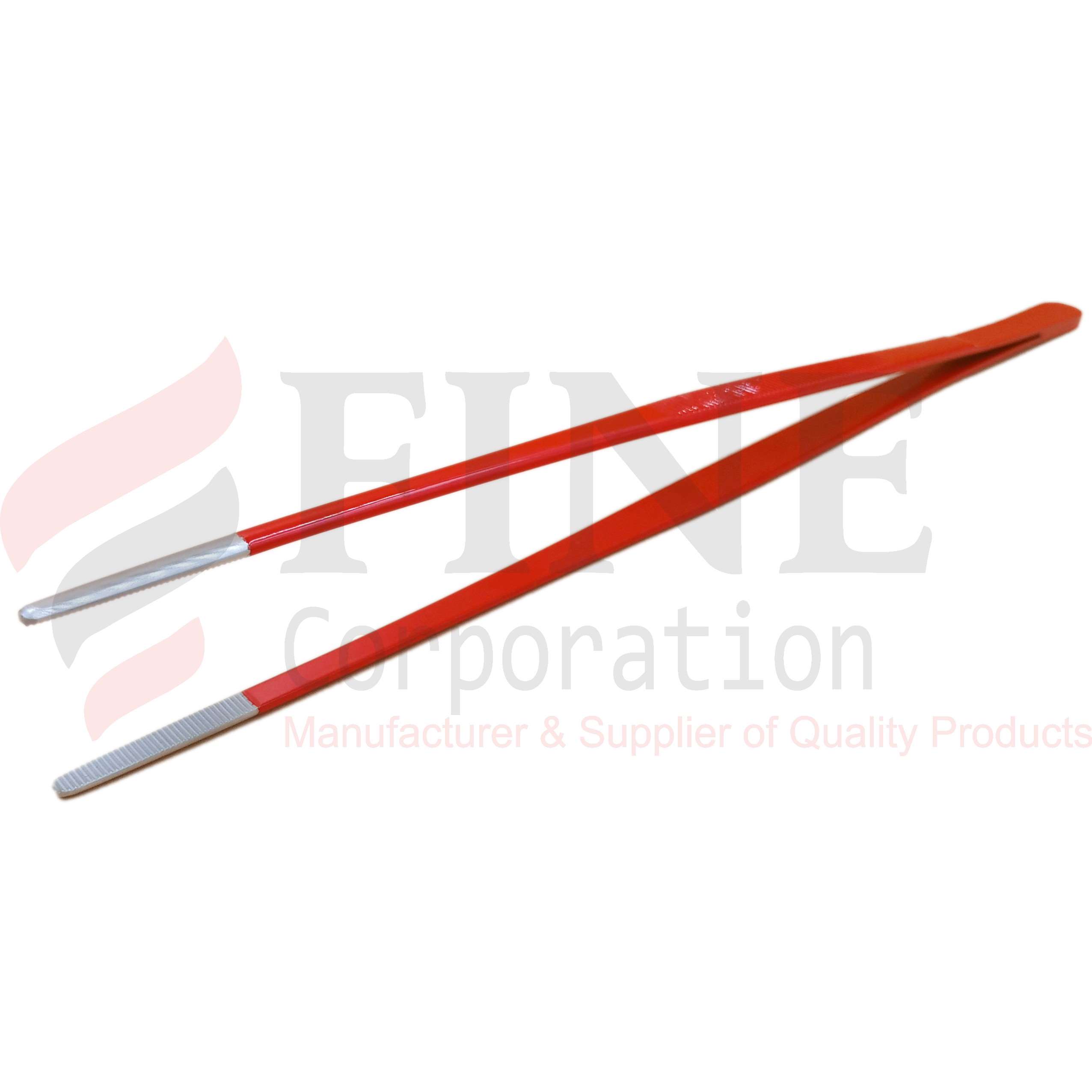 Chef Plating Tweezer Straight Red