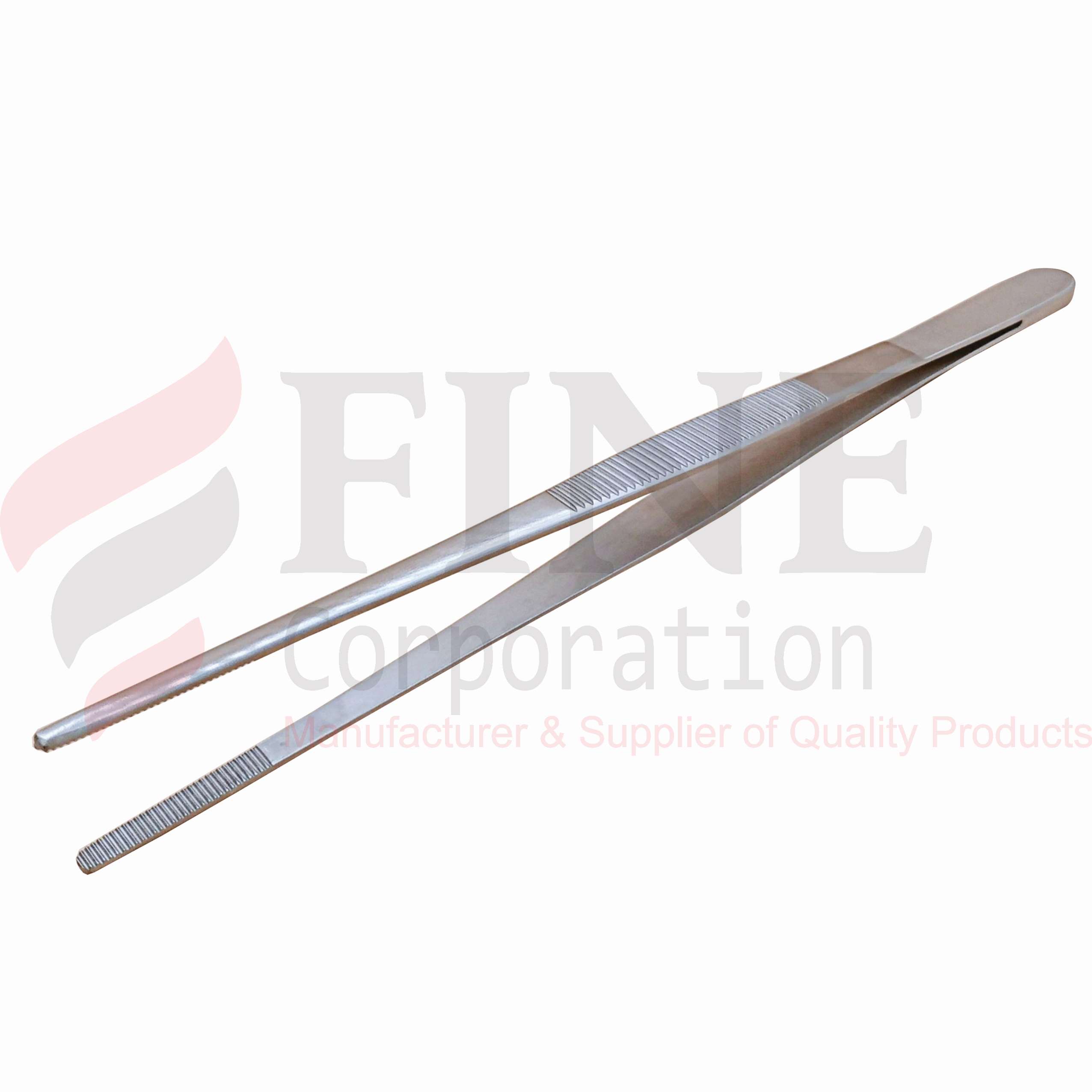 Chef Plating Tweezer Straight Silver