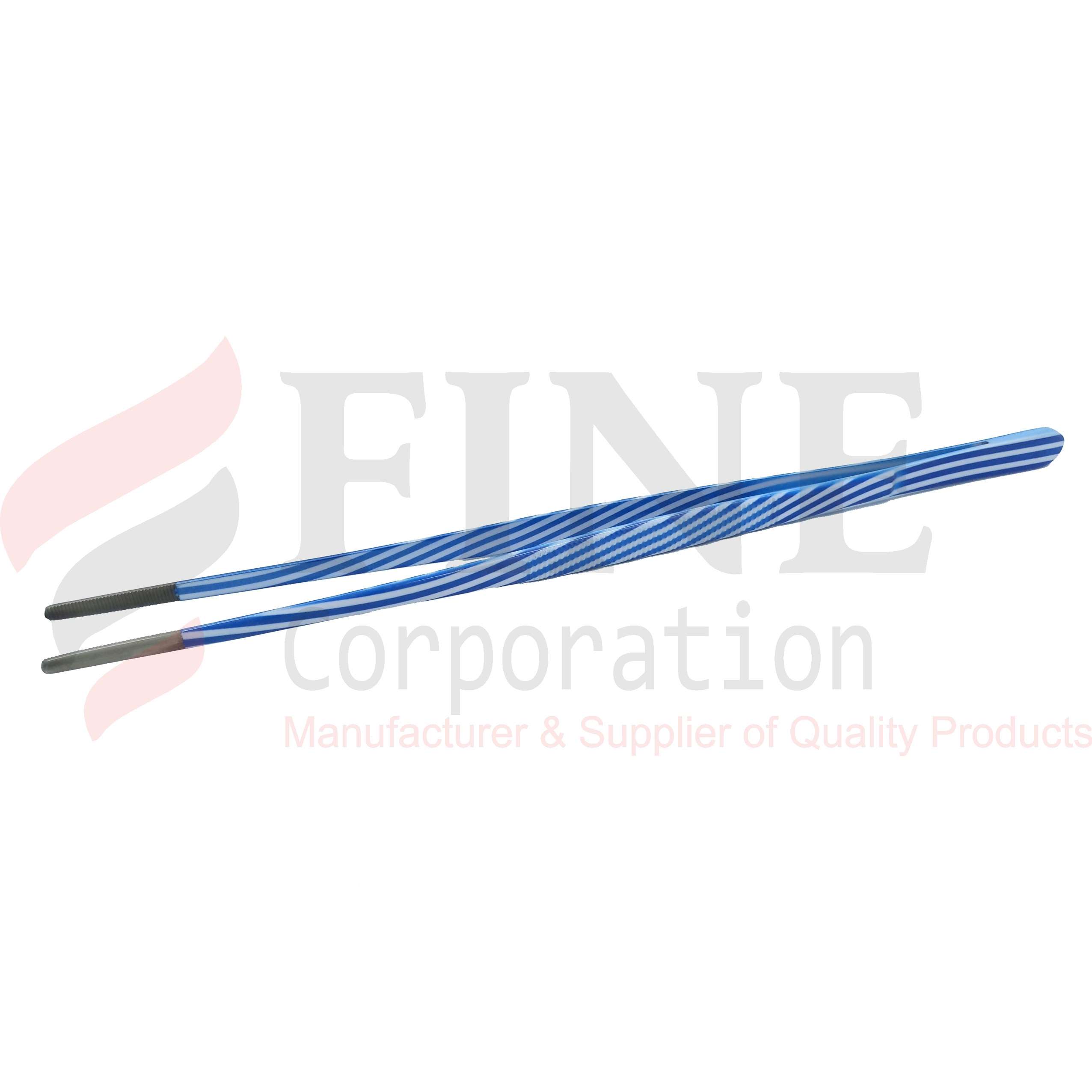 Chef Plating Tweezer Straight Wavy-Blue
