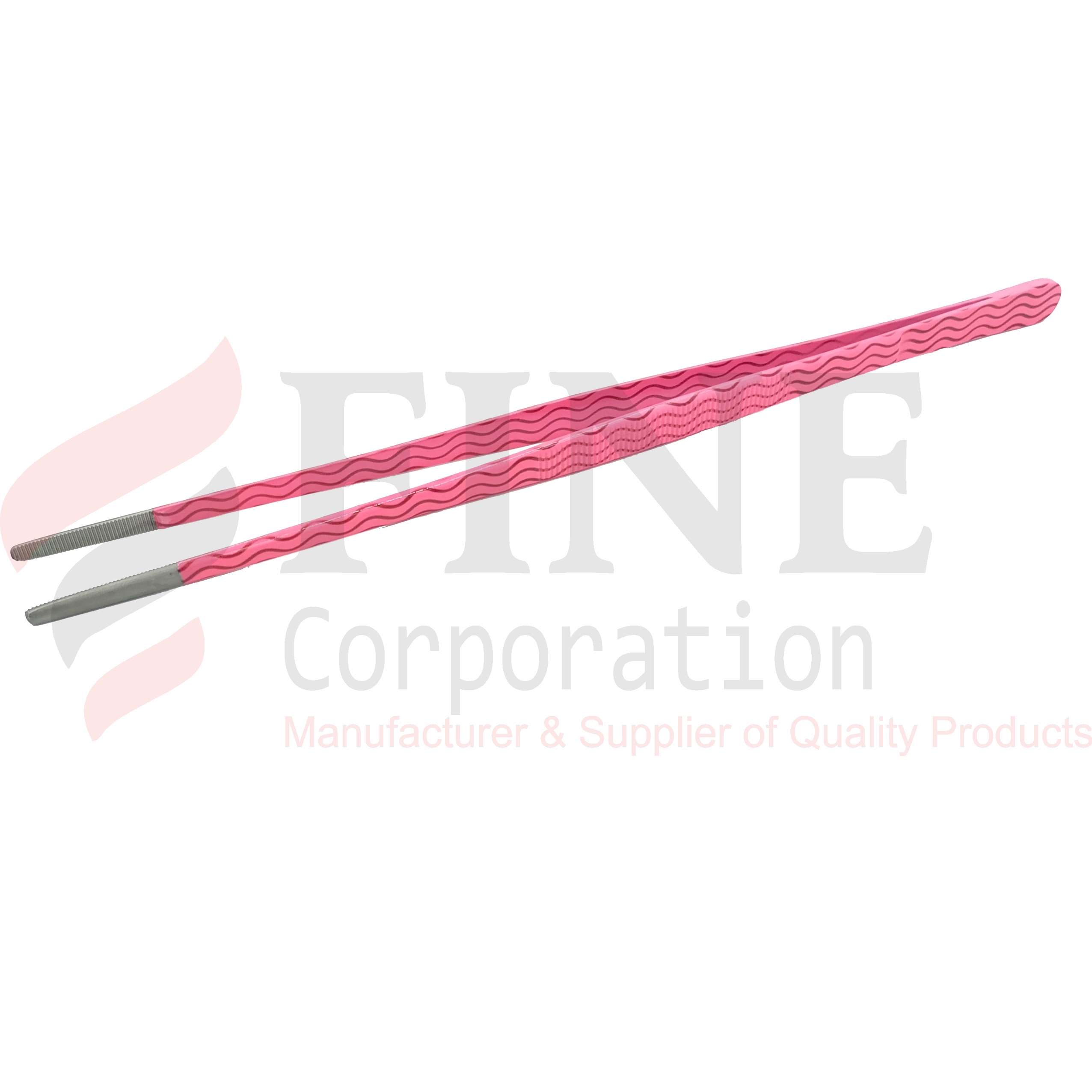 Chef Plating Tweezer Straight Wavy Red